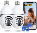 Light Bulb Security Camera 2 Packs - 2K Dual-Band Outdoor 360 PTZ