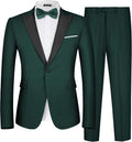 MAGE MALE Men's Slim Fit 2 Piece Suit with Bow Tie - Modern Formal