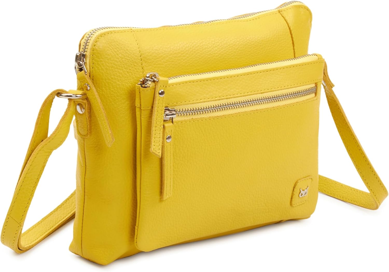 Small Soft Pebbled Real Leather Crossbody Handbag for Daily Use