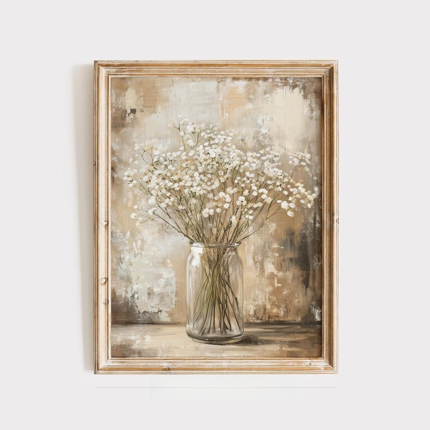 Custom Elegant Baby's Breath Floral Wall Art