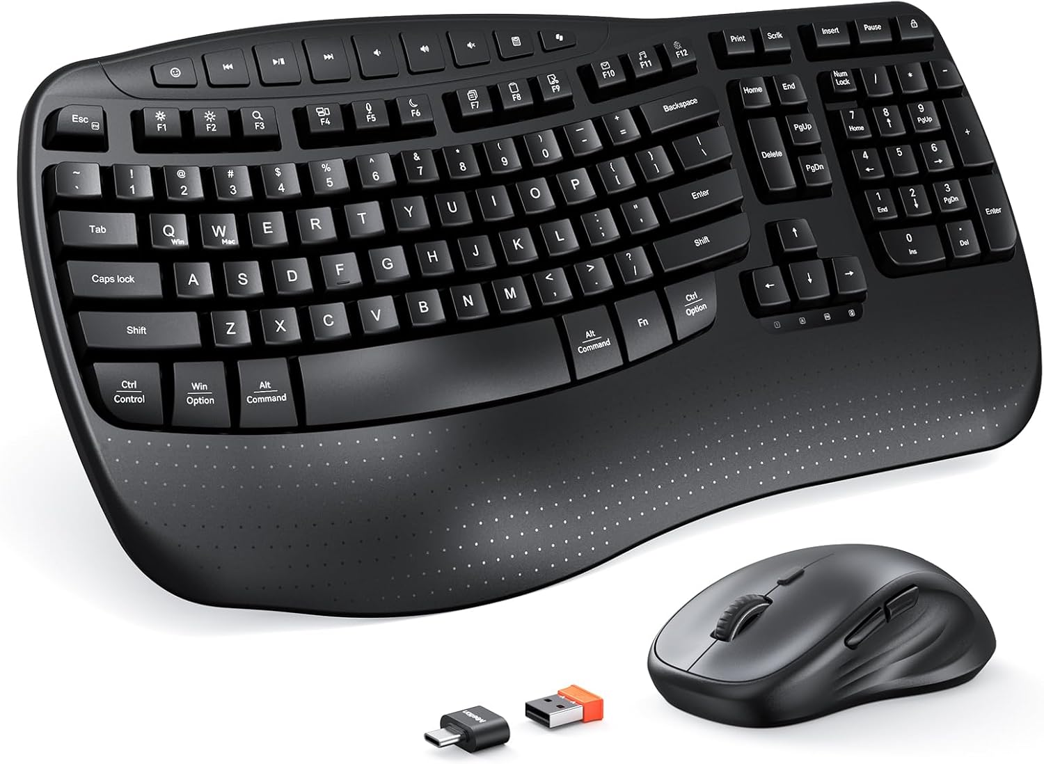 MEETION Ergonomic Wireless Combo: Natural Typing, Precision Control