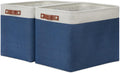 Large Rectangular Storage Baskets 16x12x12 2-Pack - Collapsible Closet