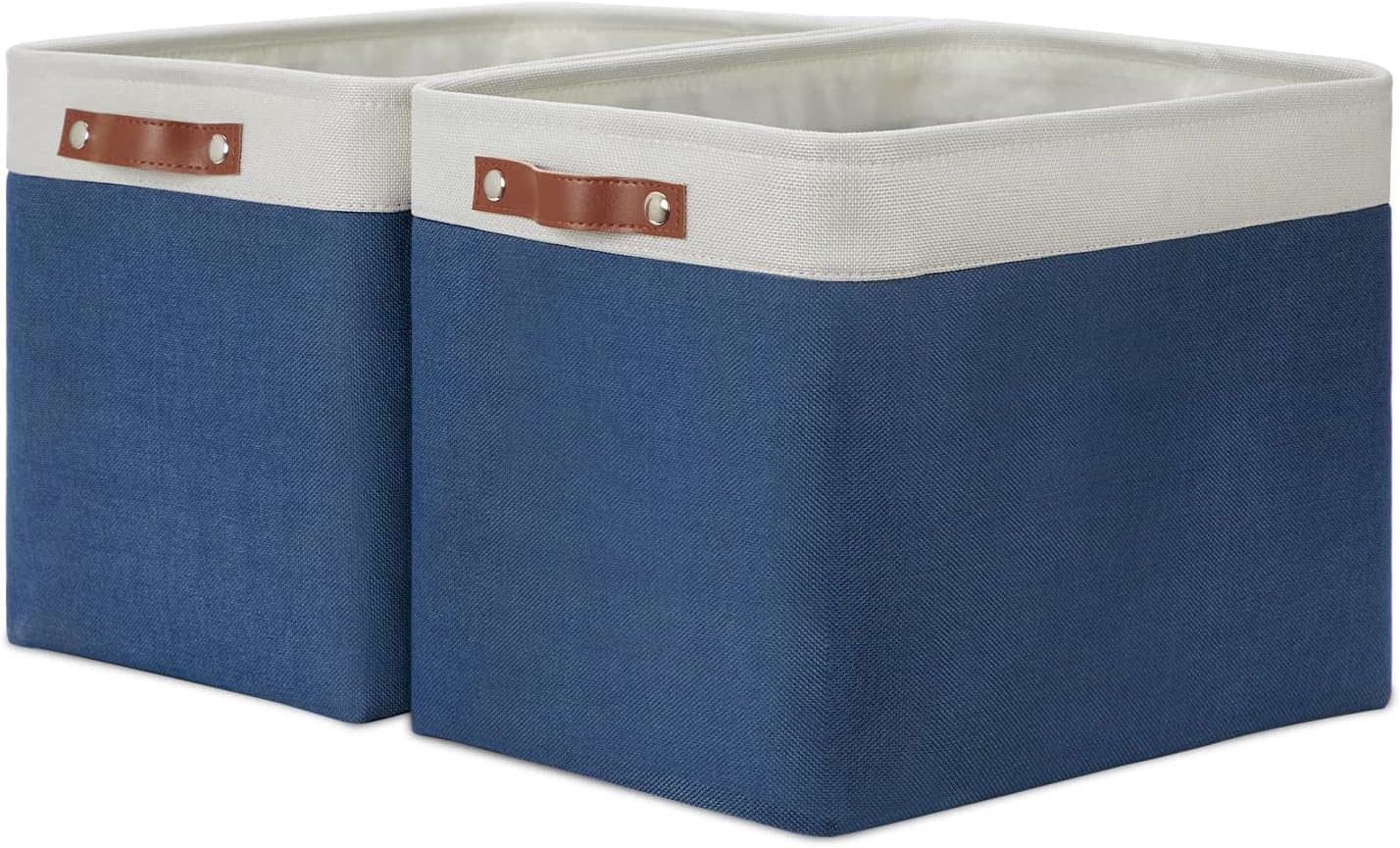 DULLEMELO Large Rectangular Storage Baskets for Organizing