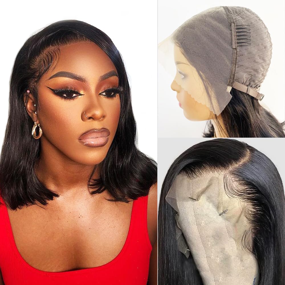 Bob Wig Human Hair 13X4 Frontal Lace Wig for Women 14 Inch