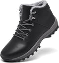 Mens Winter Snow Boots for Men - Fur Lined Water-Resistant Comfort