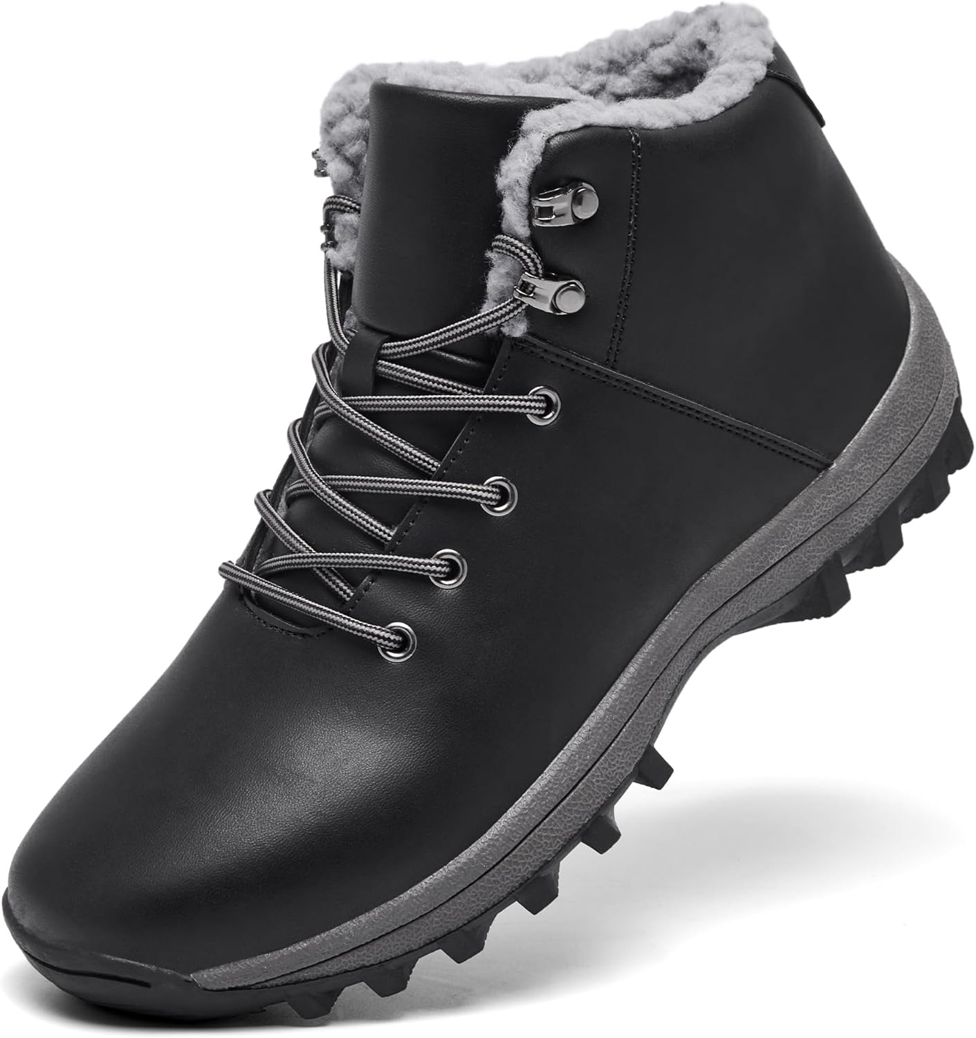 Mens Winter Warm Snow Boots for Hiking and Outdoor Activities