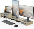 Computer Monitor Riser Stand with Drawer for 2-3 Monitors - Adjustable