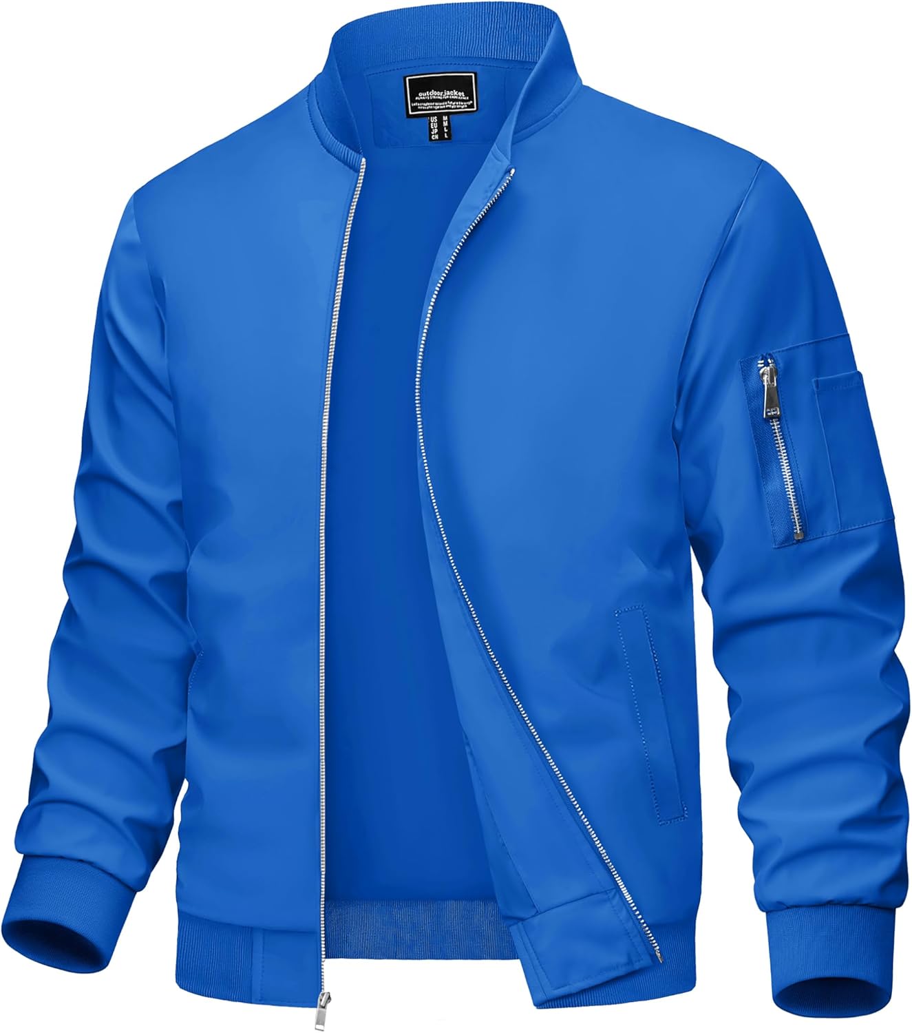 Lightweight Casual Windbreaker Bomber Jacket for Men - 5 Pockets