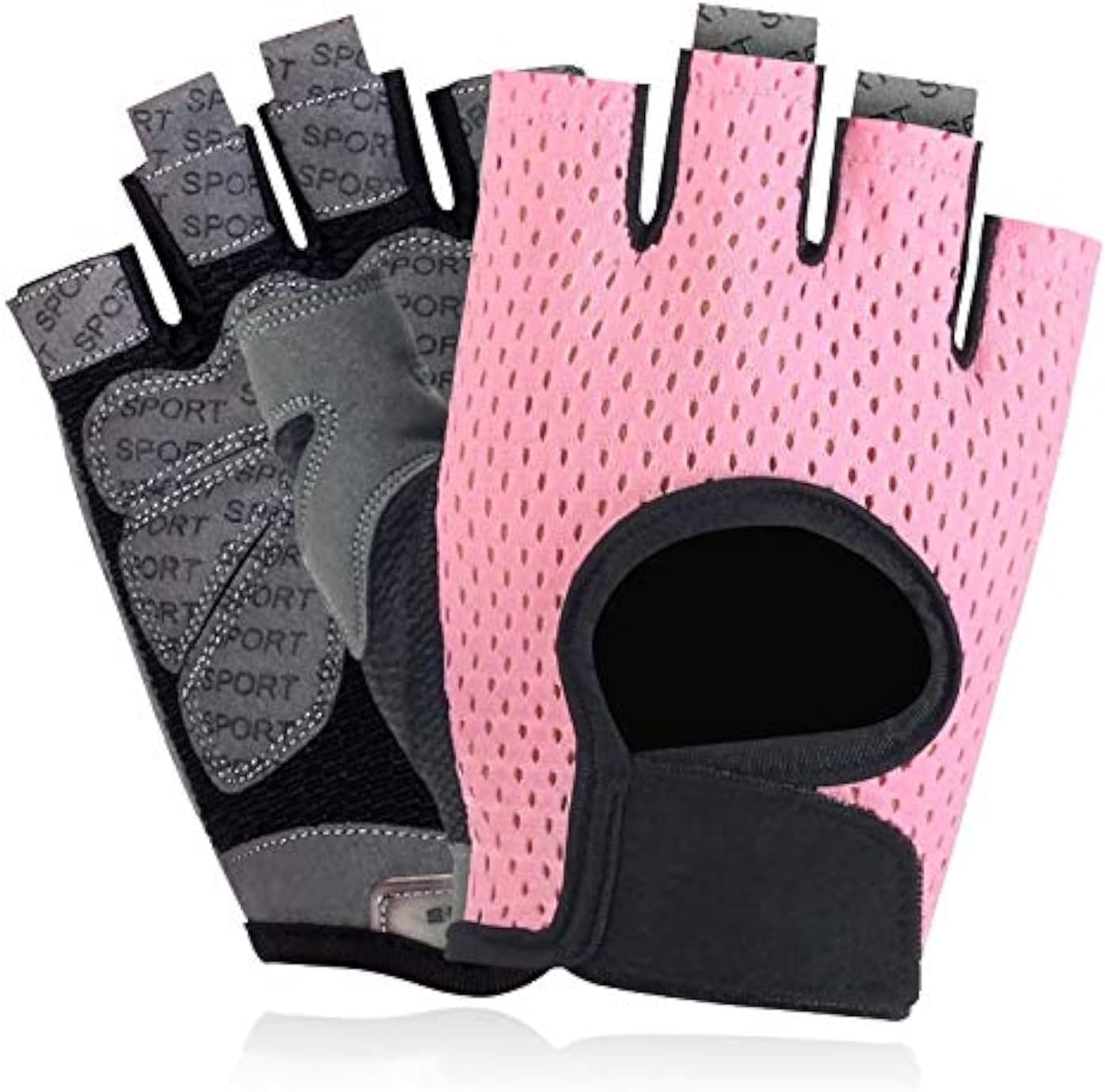 Breathable Non-Slip Workout Gloves - Pink Power Grip