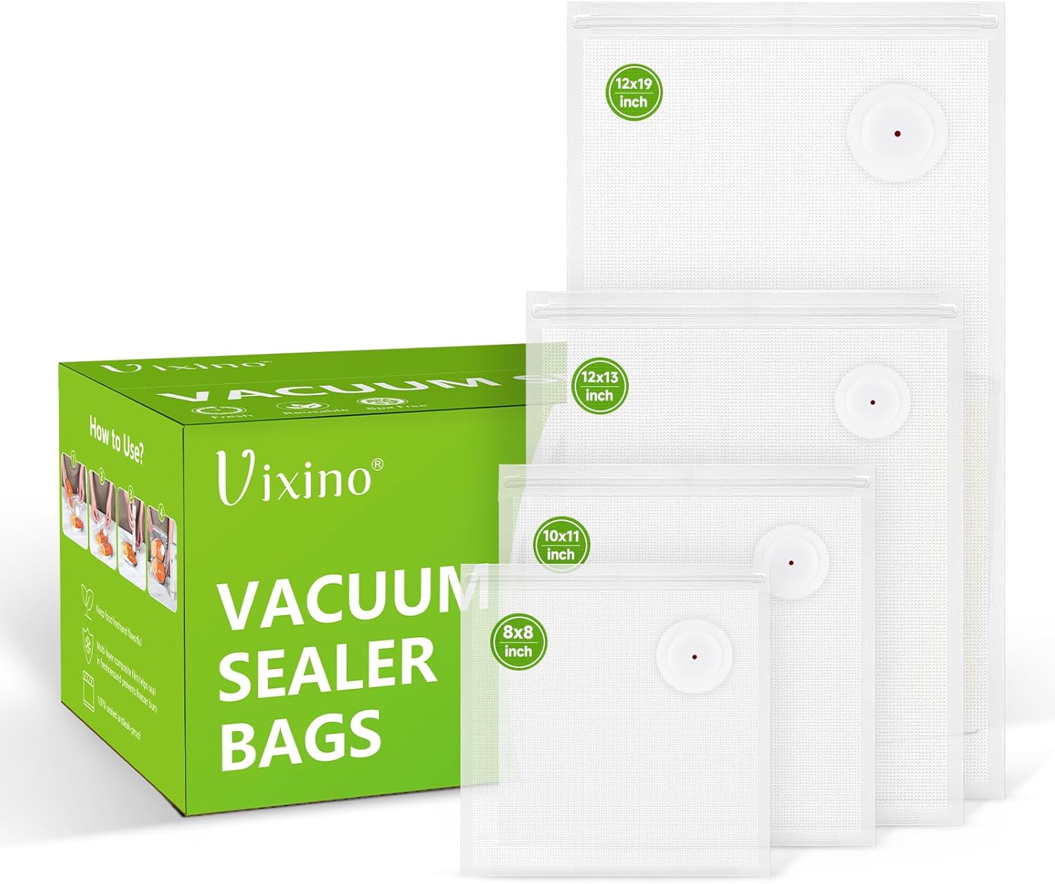 Reusable Vacuum Sealer Bags for Food Storage and Meal Prep