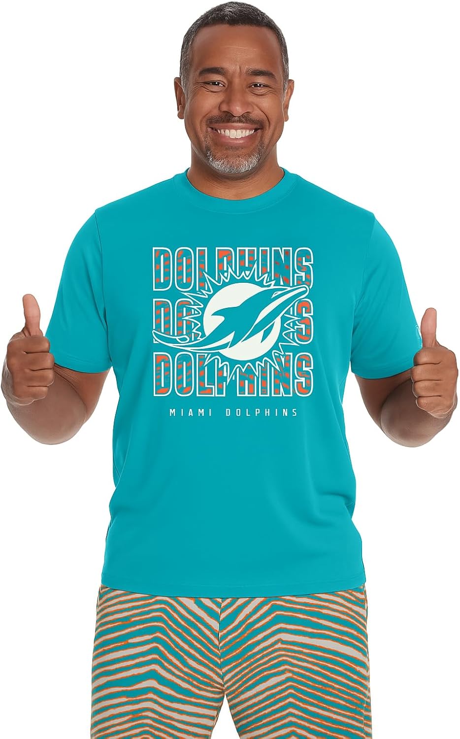 Zubaz NFL Men's Short Sleeve Team Graphic T-Shirt for Fans