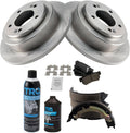 TRQ Rear Brake Pad & Rotor Kit Compatible with 2004-2006 Kia Amanti