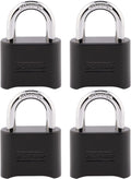 Master Lock Black Combination Padlock 4-Pack - Resettable Security