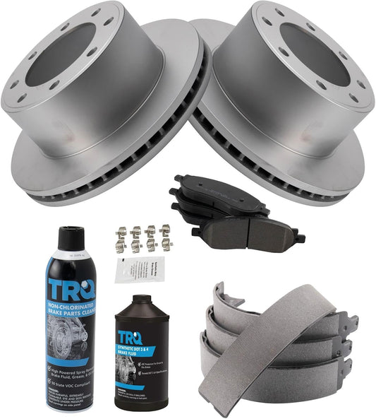 TRQ Rear Brake Pad & Rotor Kit for 2005-2007 Ford Super Duty