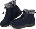 SHIBEVER Winter Boots for Women Snow - Warm Fur Lined Ankle Boots Cute