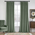 MIULEE Sage Green Velvet Curtains 108 Inch Length for Luxury Rooms