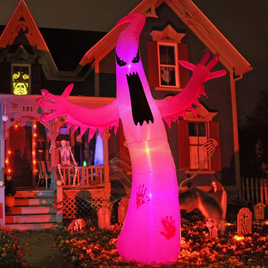 8FT High Halloween Inflatables Ghost Outdoor Decorations for Fun