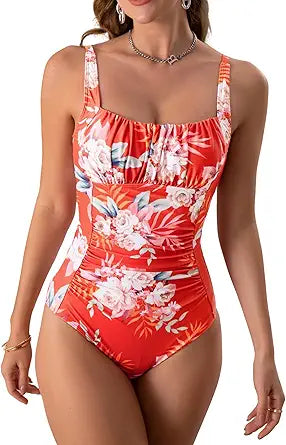 Eomenie Women's One Piece Tummy Control Swimsuits for Comfort