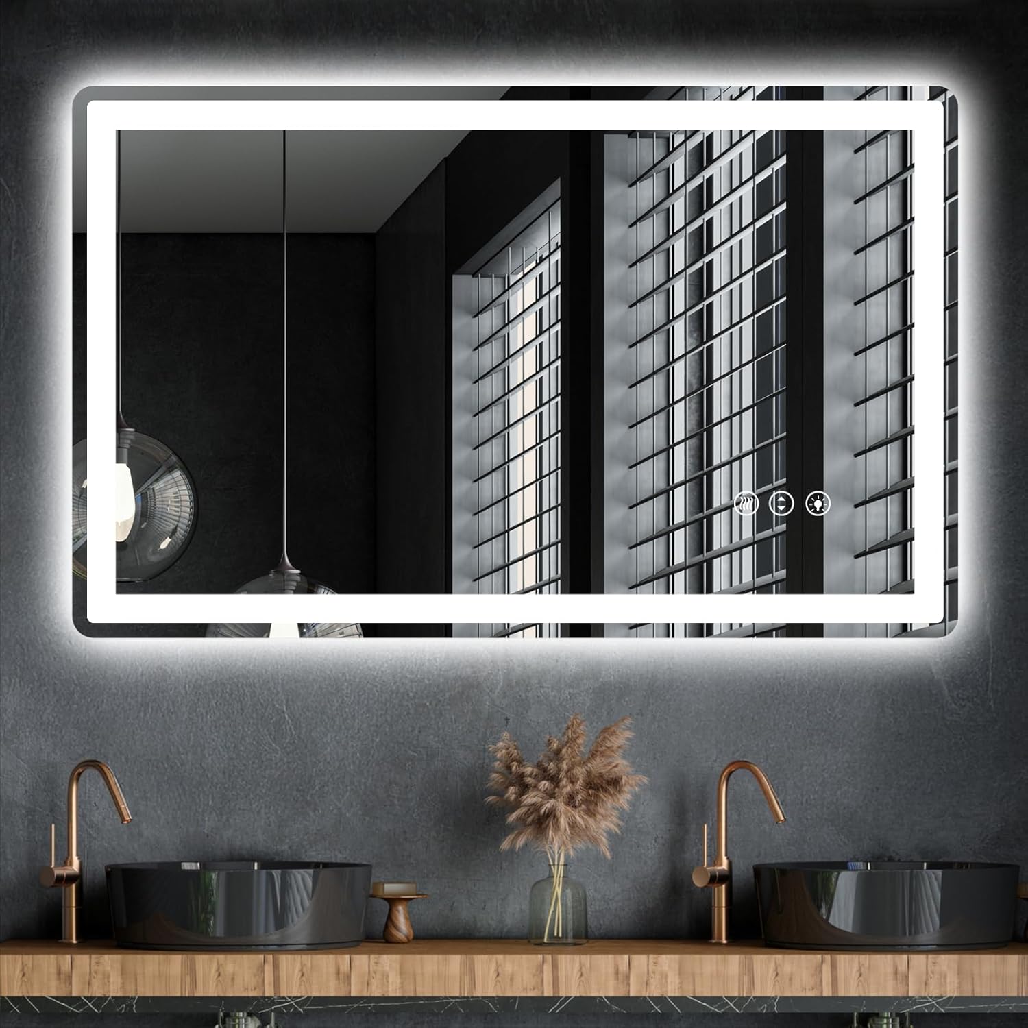 LED Bathroom Mirror with Front and Backlight for Modern Spaces