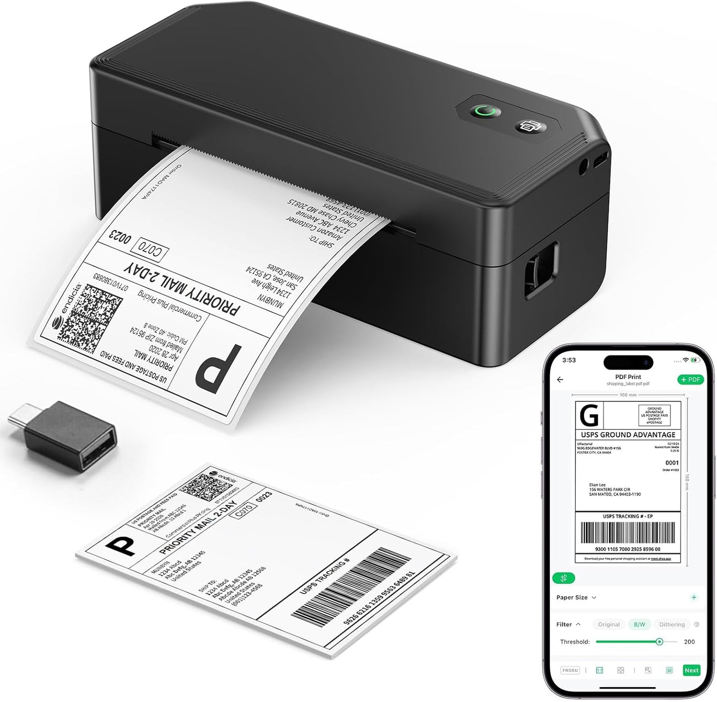 SVANTTO Y42BT Bluetooth Thermal Label Printer for Small Business