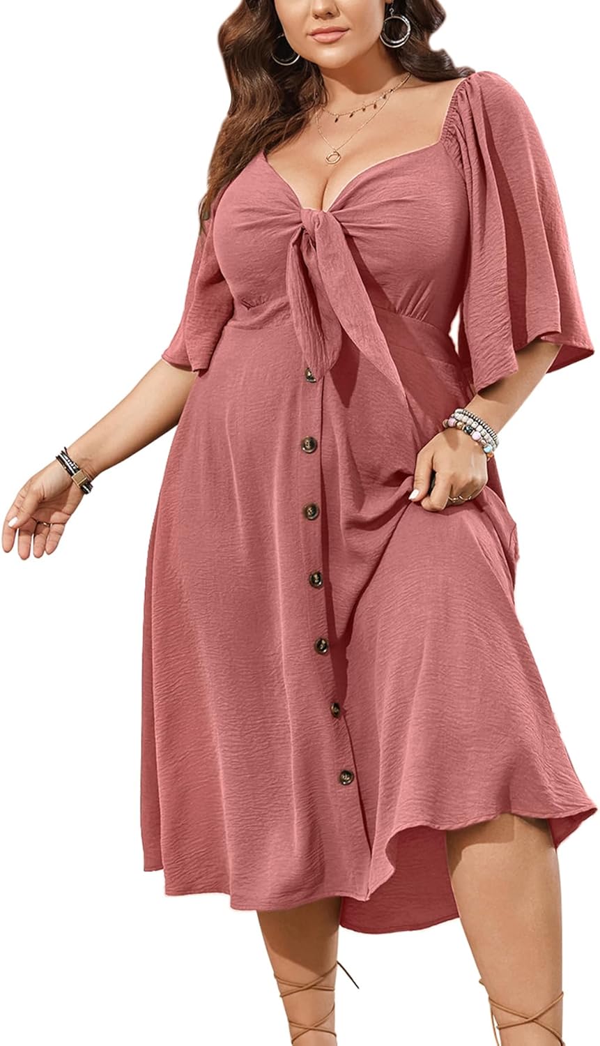 SCOMCHIC Plus Size Summer Dress for Casual and Chic Outings