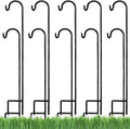 Ashman Shepherds Hook 10 Pack 35 in Black - Sturdy Outdoor Hanging