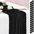 Black Cheesecloth Table Runner 10FT Pack - Elegant Boho Draping