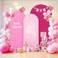 Pink Arch Backdrop Covers Set of 3 - Stretchy Spandex Photo Backdrops