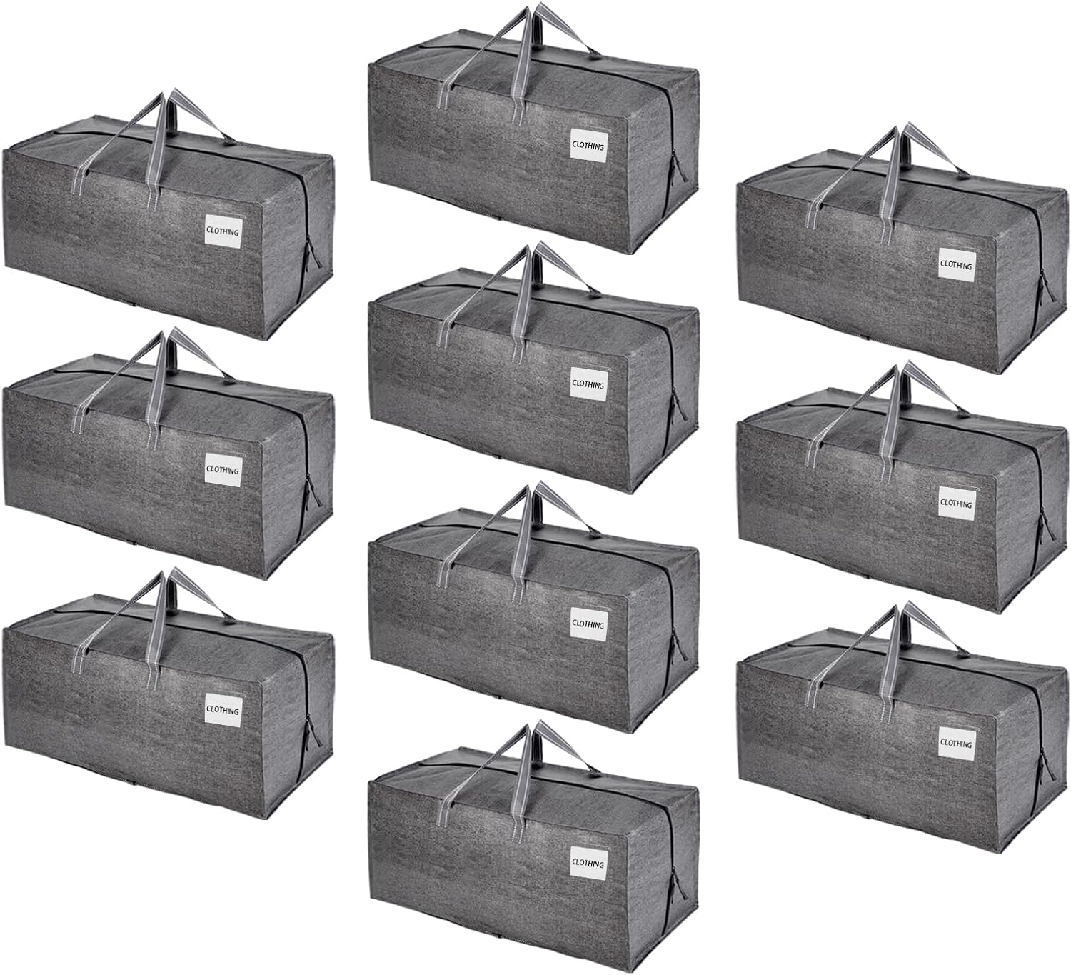 VENO 10 Pack Heavy Duty Moving Bags with Backpack Straps