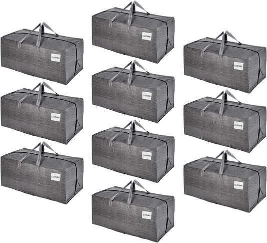 VENO 10 Pack Heavy Duty Moving Bags with Backpack Straps