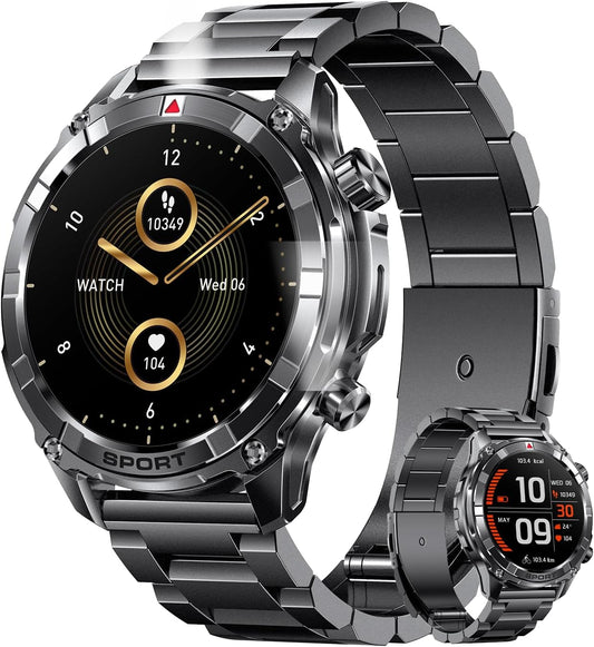 Smart Watches for Men with Bluetooth & Flashlight Features