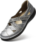 Women's Casual Leather Loafers Slip On Walking Flats - Comfortable Fit
