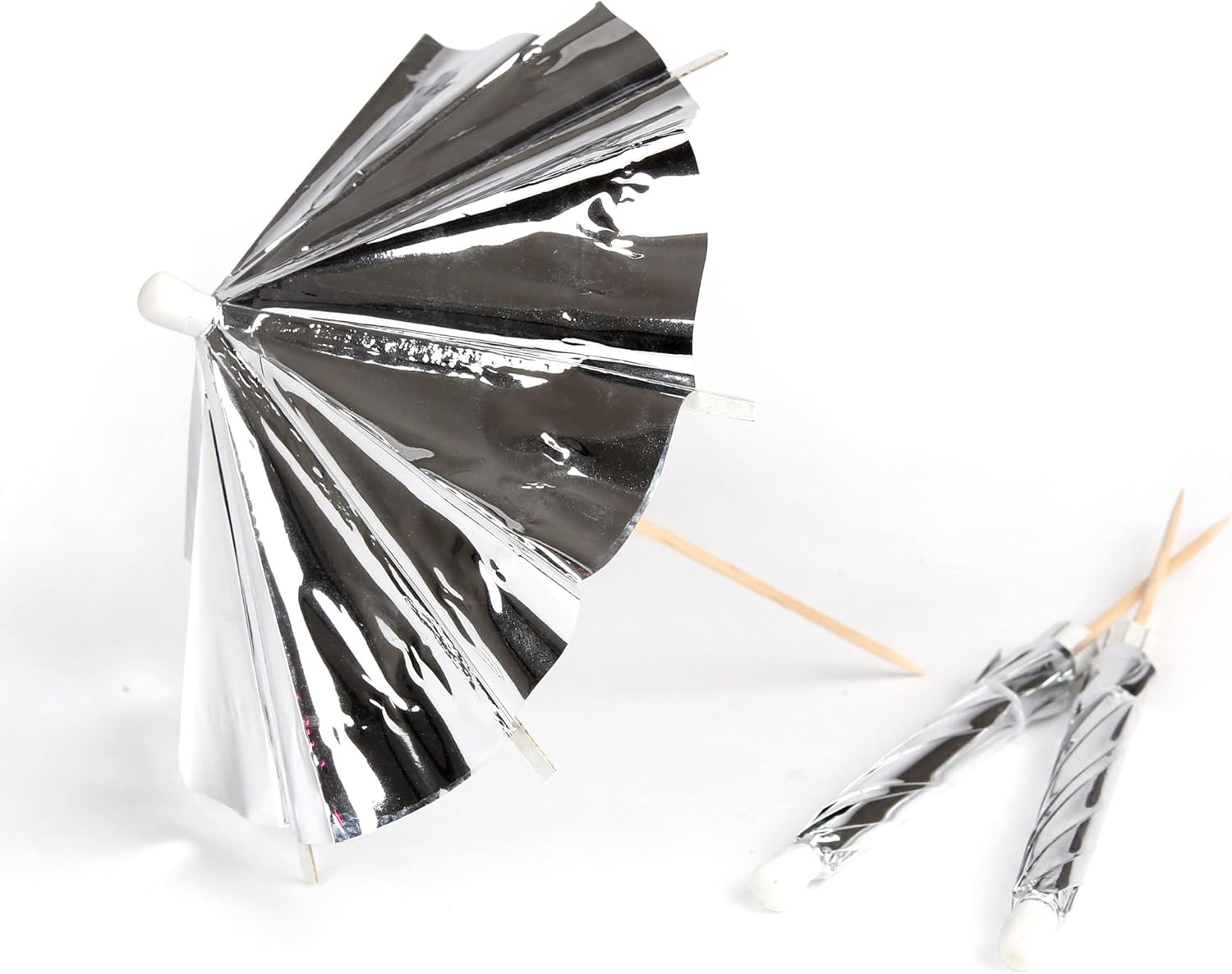 Meri Meri Stylish Silver Cocktail Umbrellas