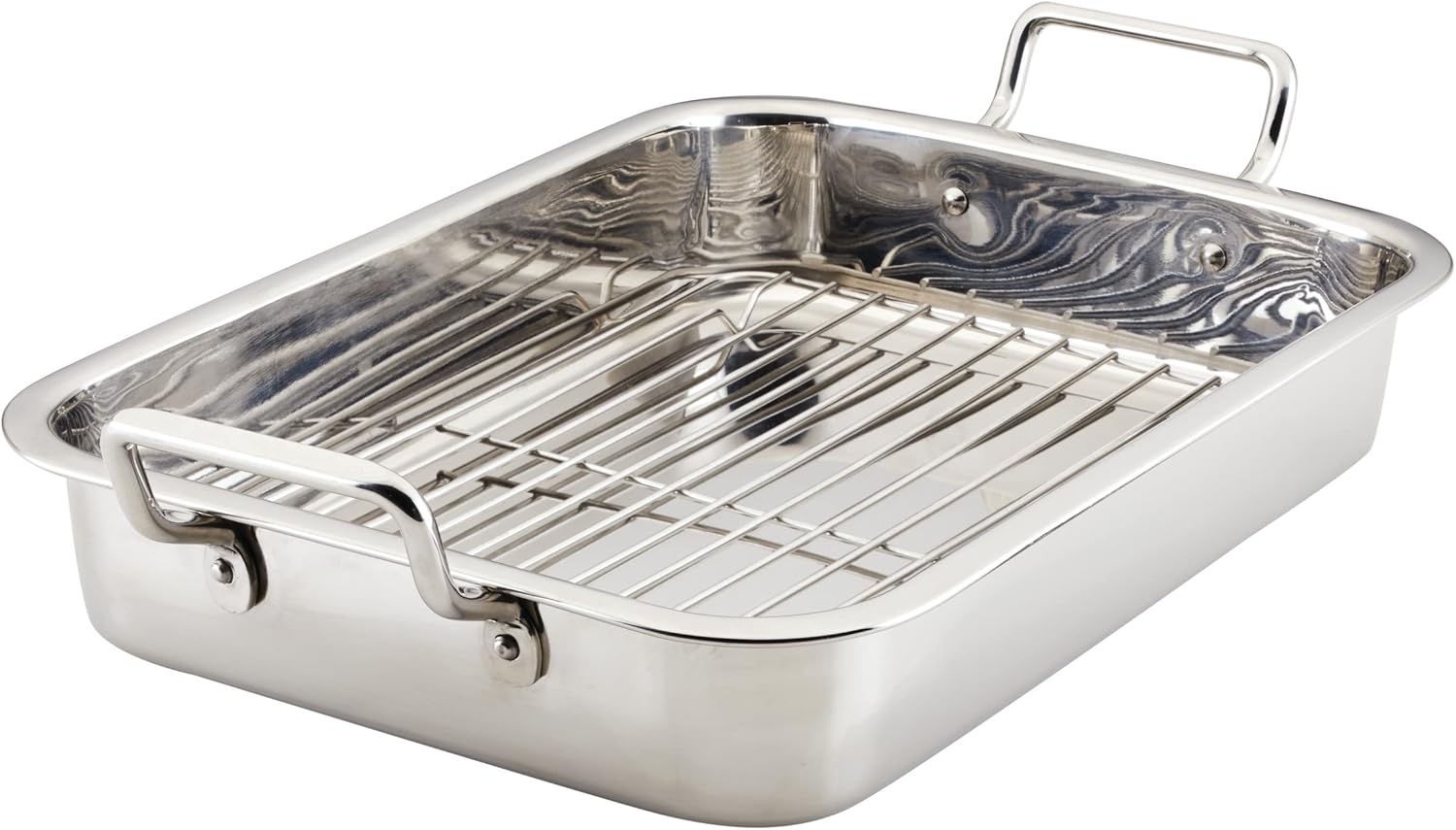Classic Traditions Stainless Steel Roaster with Rack 17in x 12.25in