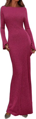 PRETTYGARDEN Women's Maxi Dress with Long Sleeves for Autumn Style