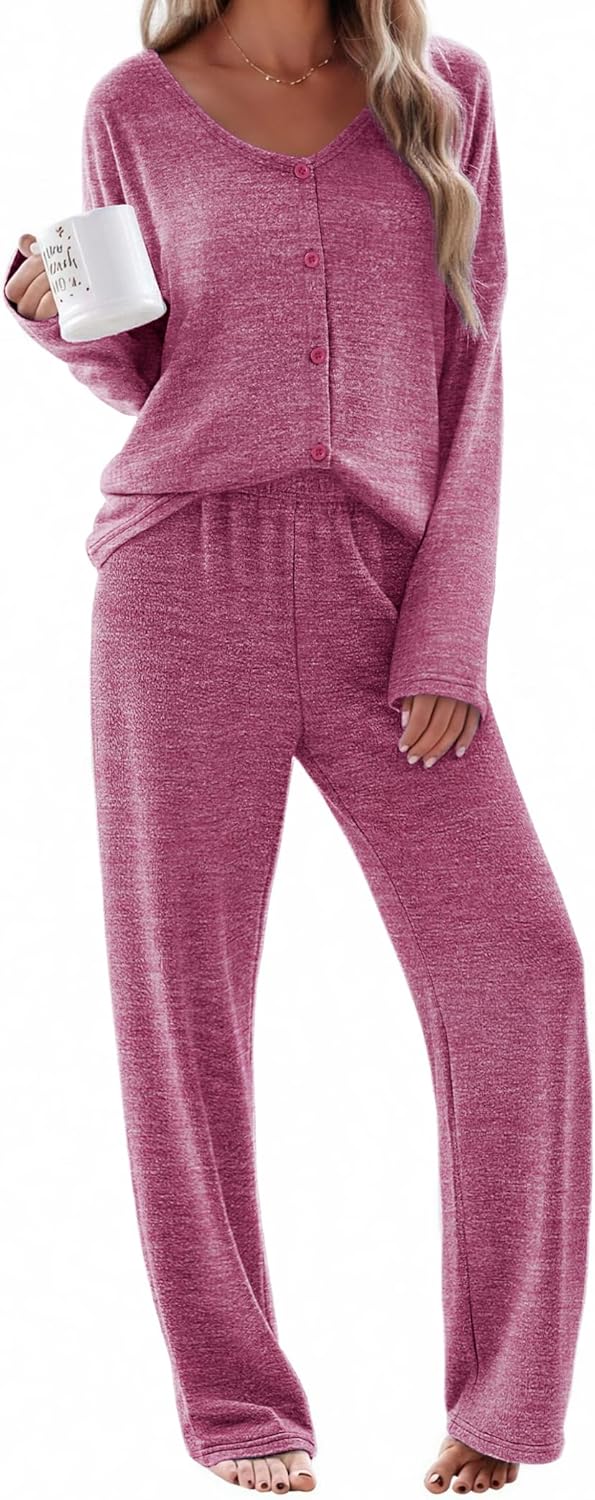 Ekouaer Womens Pajama Sets Soft Lounge Set for Ultimate Comfort