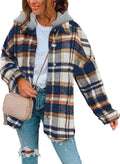 SHEWIN Hooded Flannel Plaid Shacket Jacket - Cozy Layering Staple