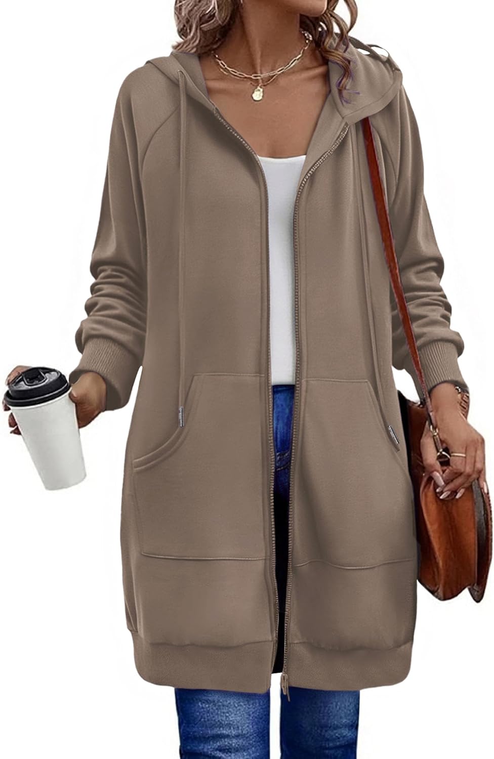 Zeagoo Women's Zip Up Hoodies Long Sleeve Casual Fleece Jacket