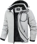 Men's Ski Jacket with Hooded Snowboarding Waterproof (Style 3S3D)