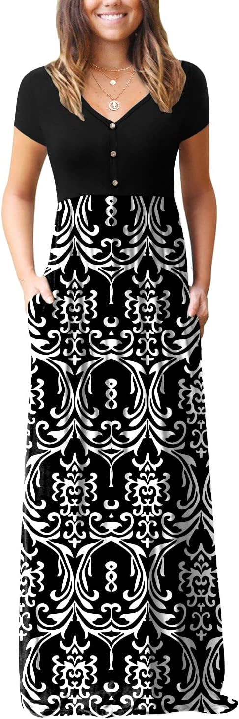 GRECERELLE Womens Long Maxi Dresses for Casual Summer Wear