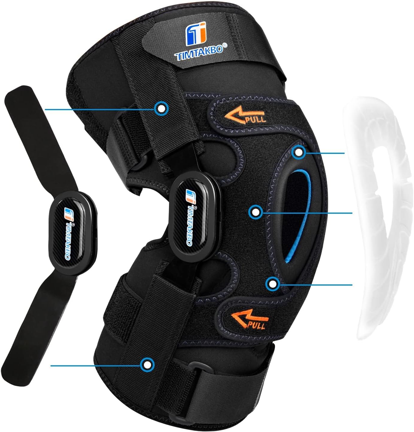 T TIMTAKBO Hinged Knee Brace for Meniscus Tear and ACL Relief