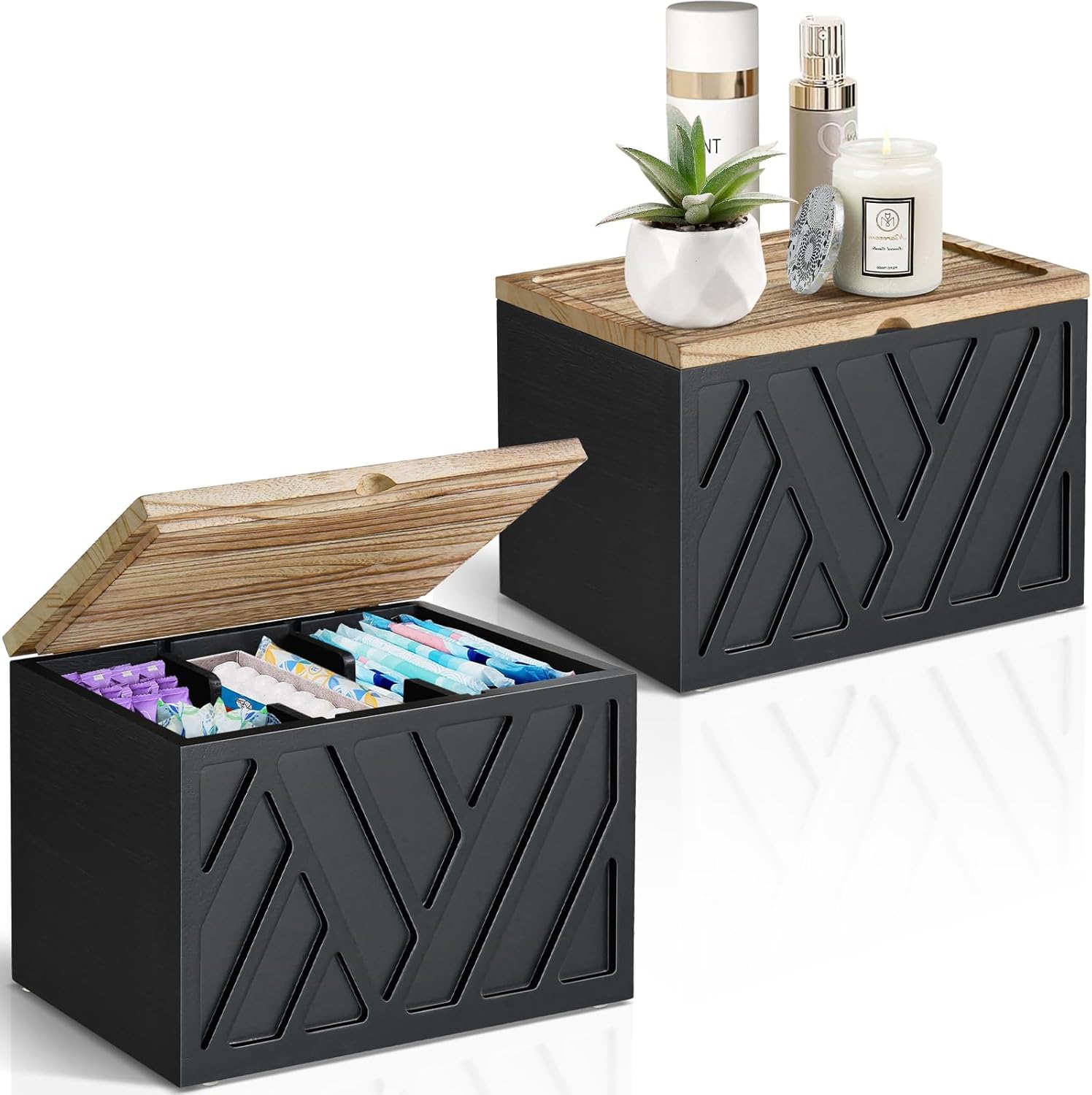 2 PCS Tampon Holder for Bathroom Decor - Stylish Organizer