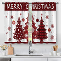 Aimego Christmas Tree Kitchen Curtains - Festive Winter Holiday Decor for Small Windows!