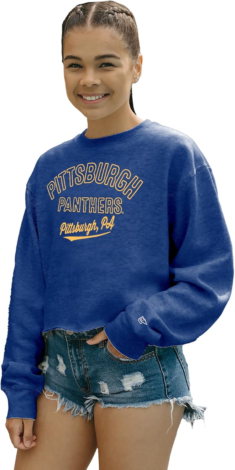 Pittsburgh Panthers Women's NCAA Crop Crewneck Sweatshirt