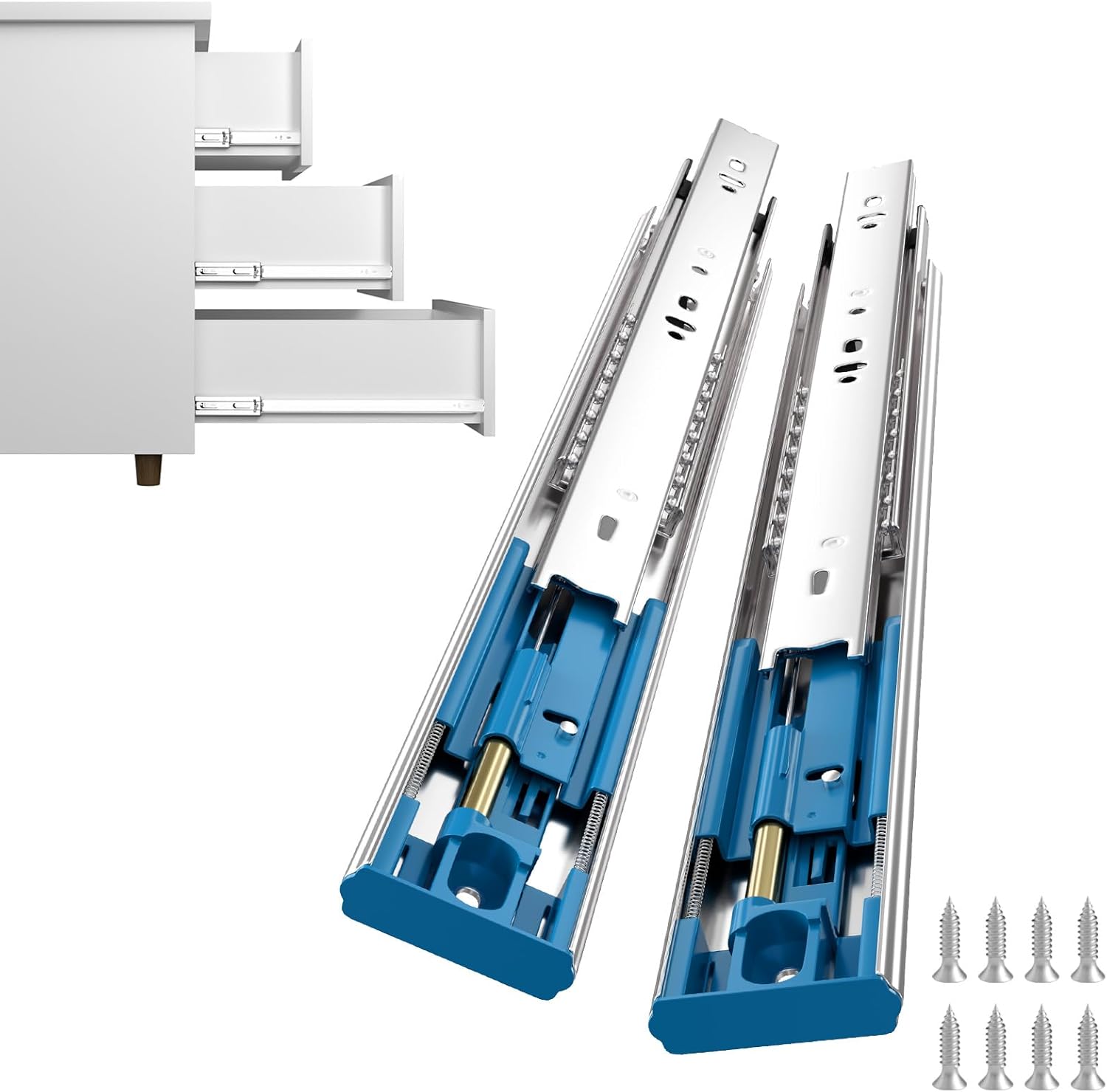 Heavy Duty 14 Inch Soft Close Drawer Slides for Smooth Operation