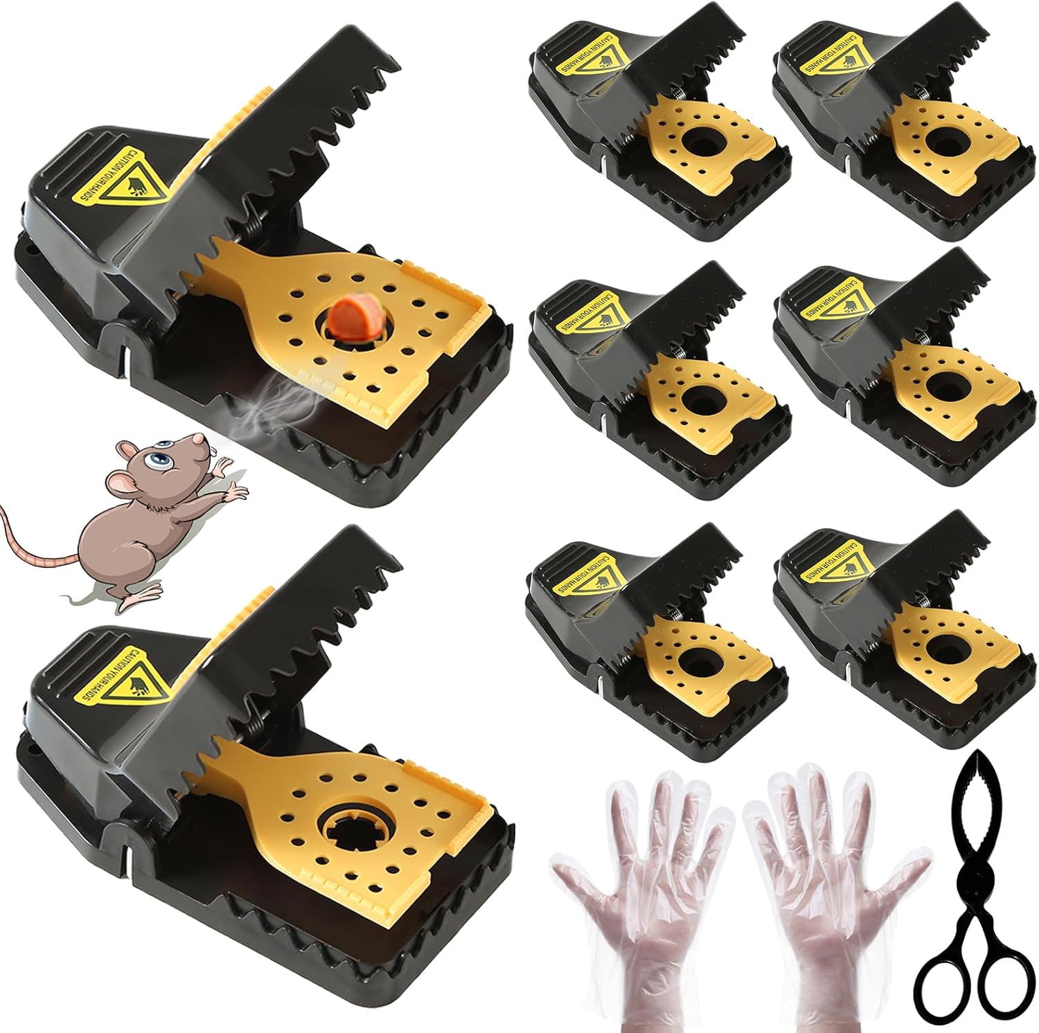 Fast-Action Reusable Mouse Traps Set