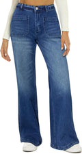 HDLTE Women's High Rise Wide Leg Jeans for Casual Wear