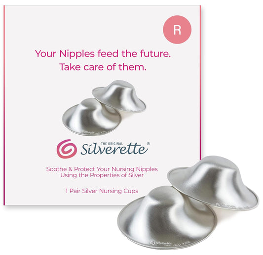 SILVERETTE Silver Nursing Cups for Breastfeeding Essentials