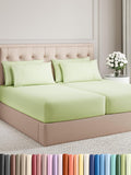Split King 7 Piece Sheet Set Light Sage - Cooling Deep Pocket Sheets