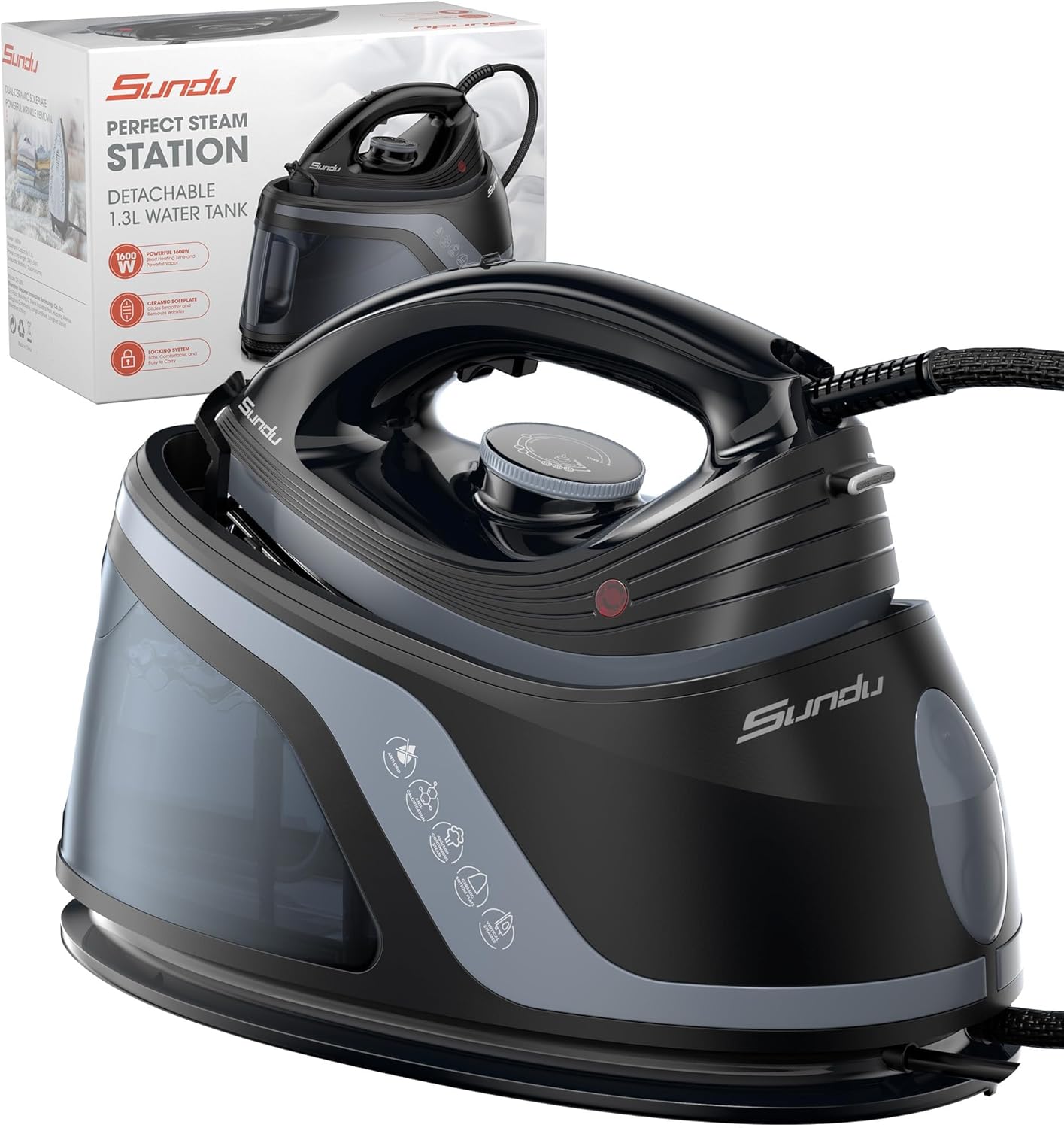 Sundu Steam Iron with 40g/min Continuous Steam for Home Use